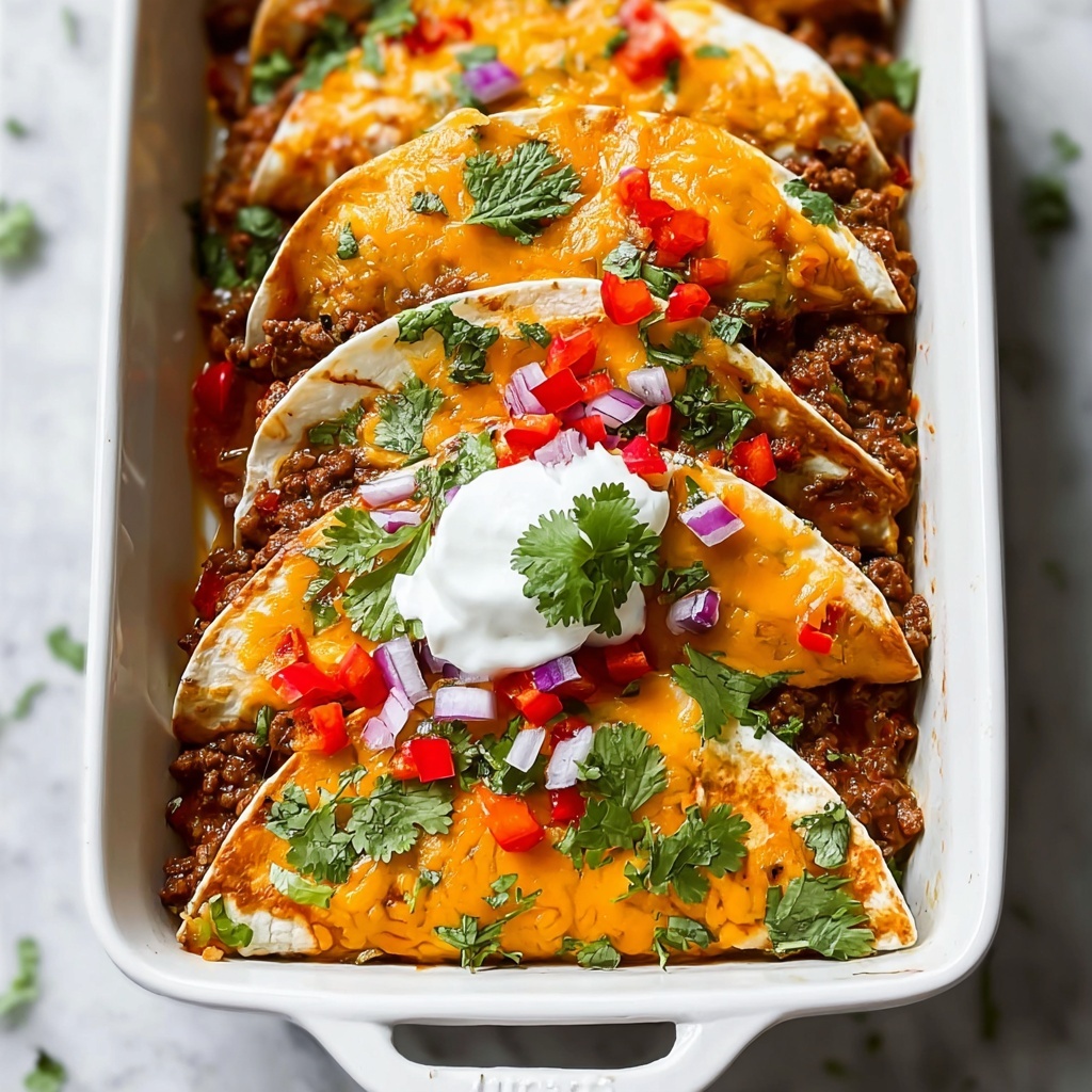 Cheesy Ground Beef Enchiladas Recipe - Recipe Image