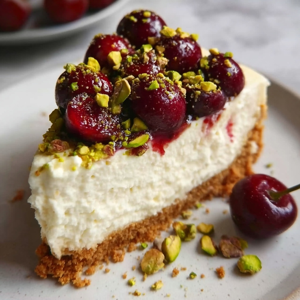 Luscious Lemon Lime Cherry Pistachio Cheesecake Recipe - Recipe Image