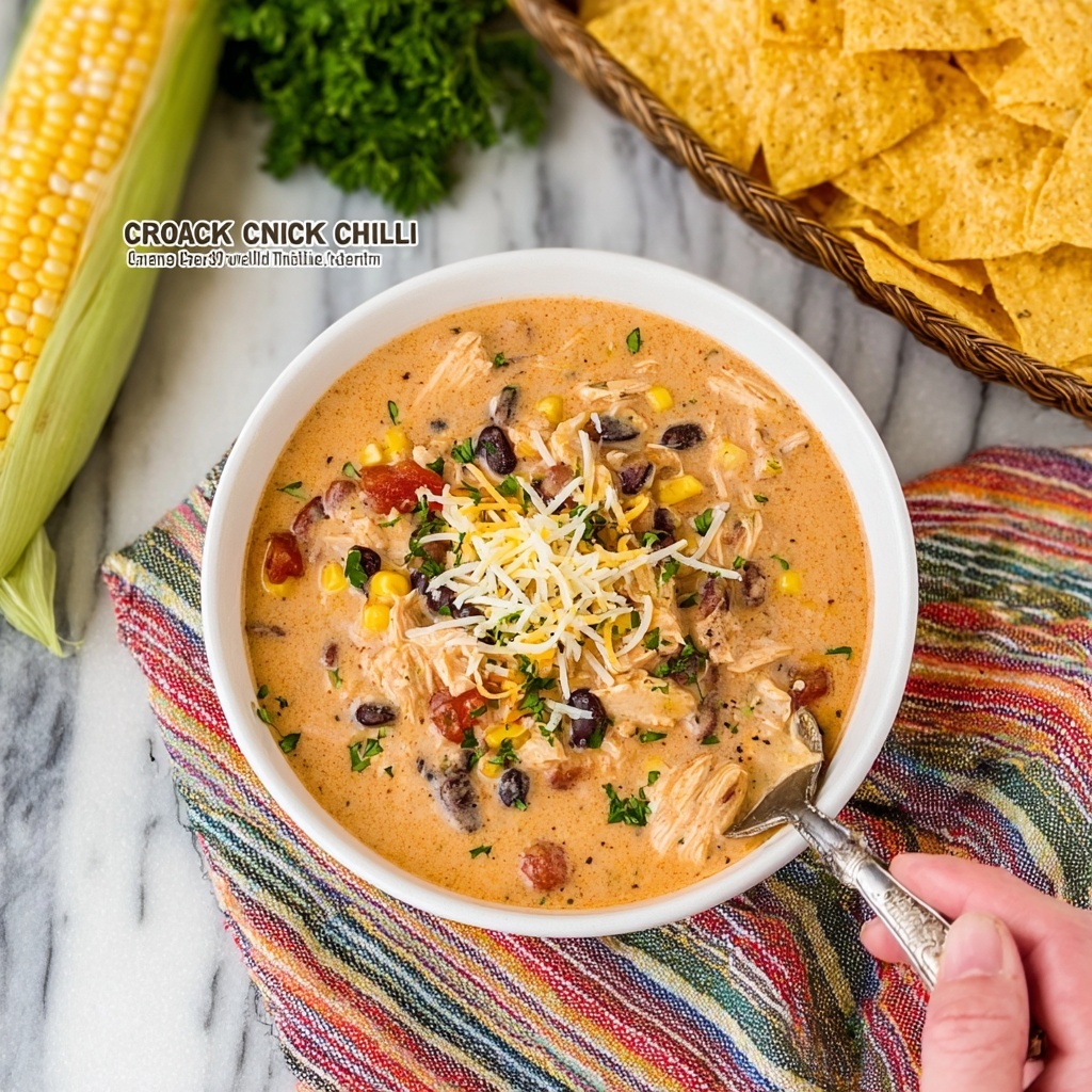Slow Cooker Cream Cheese Crack Chicken Chili Recipe - Recipe Image