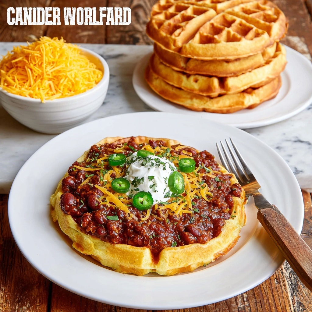 Cheddar Cornbread Waffles Recipe - Recipe Image