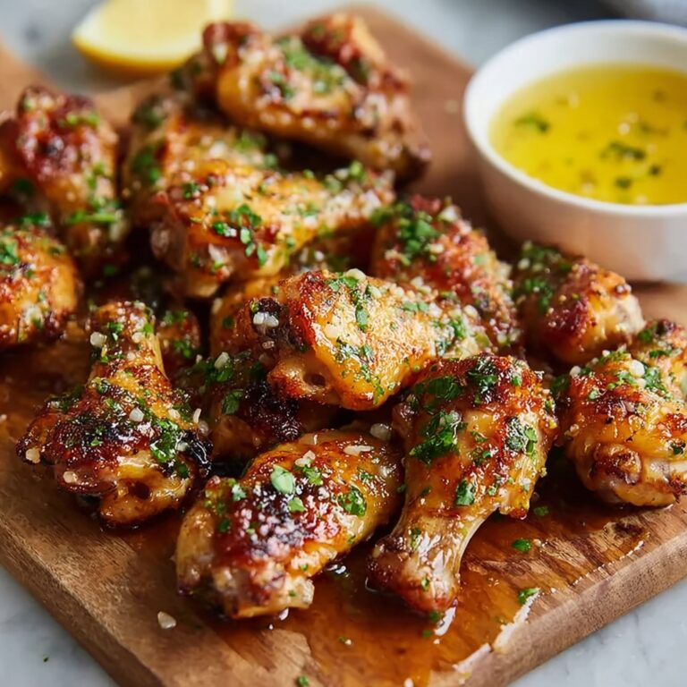 Baked Lemon Garlic Chicken Wings Recipe