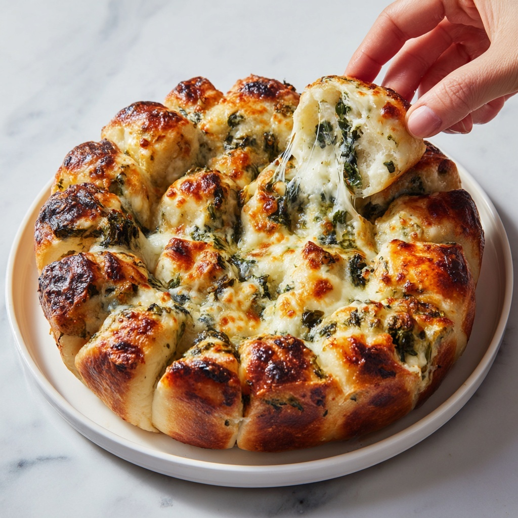 Spinach Artichoke Dip Pull-Apart Bread Recipe - Recipe Image