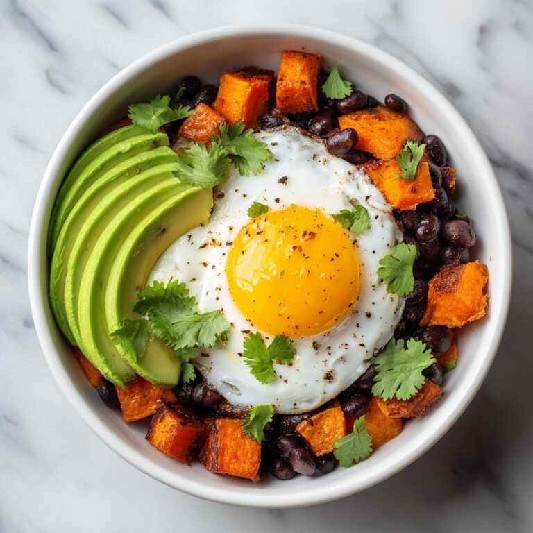Southwest Sweet Potato Hash with Eggs, Avocado, and Cilantro Recipe