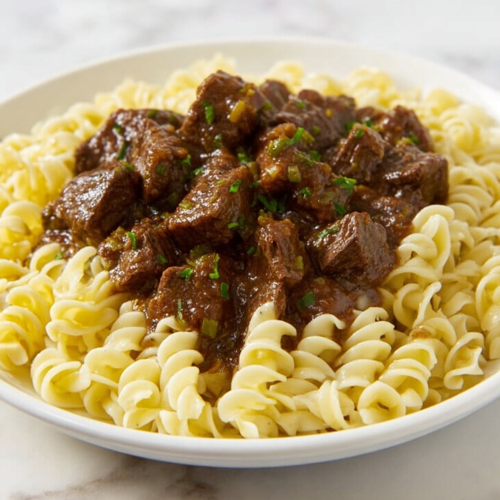 Slow Cooker Amish Beef and Noodles Recipe - Recipe Image