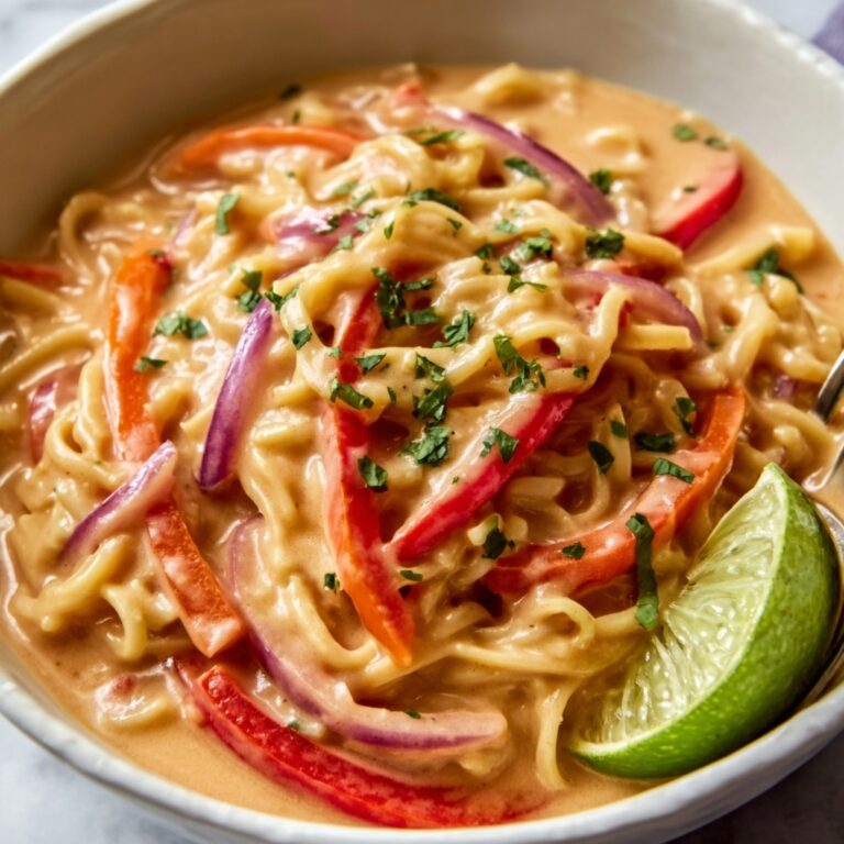 Creamy Peanut Noodles with Crunchy Veggies and Lime Recipe