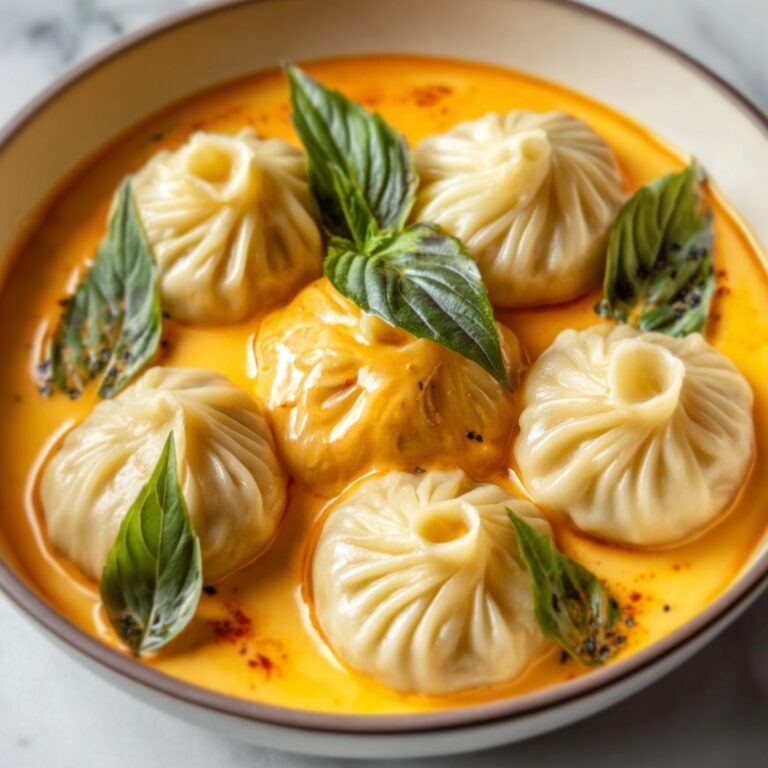 Soup Dumplings in Thai Red Curry Sauce Recipe