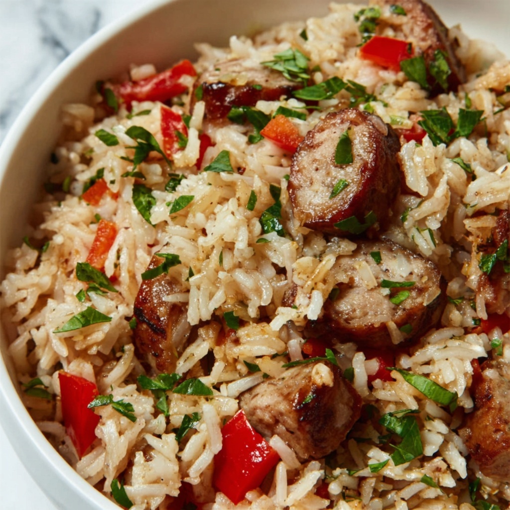 Italian Sausage and Tomato Rice Skillet Recipe - Recipe Image
