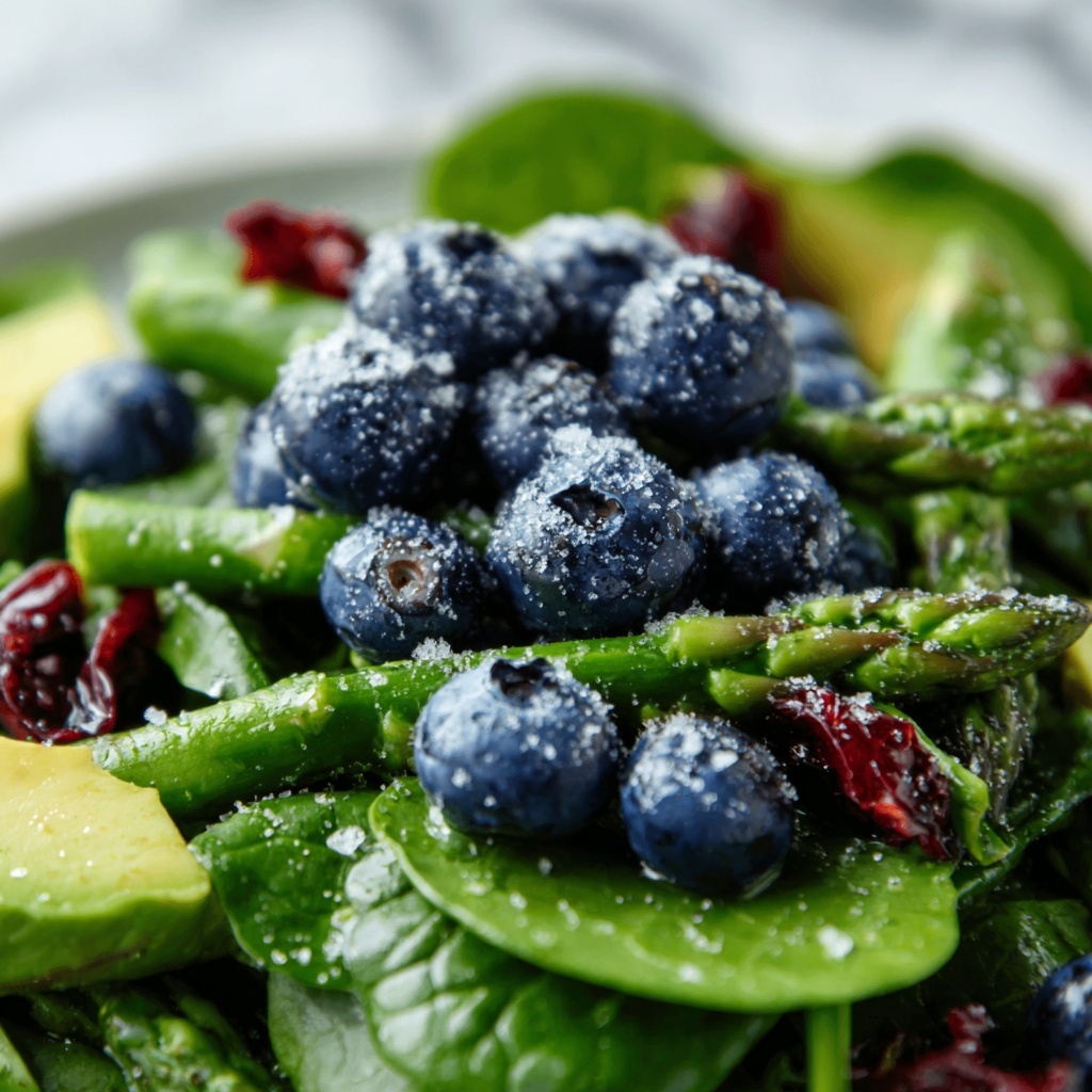 Blueberry Broccoli Spinach Salad Recipe - Recipe Image