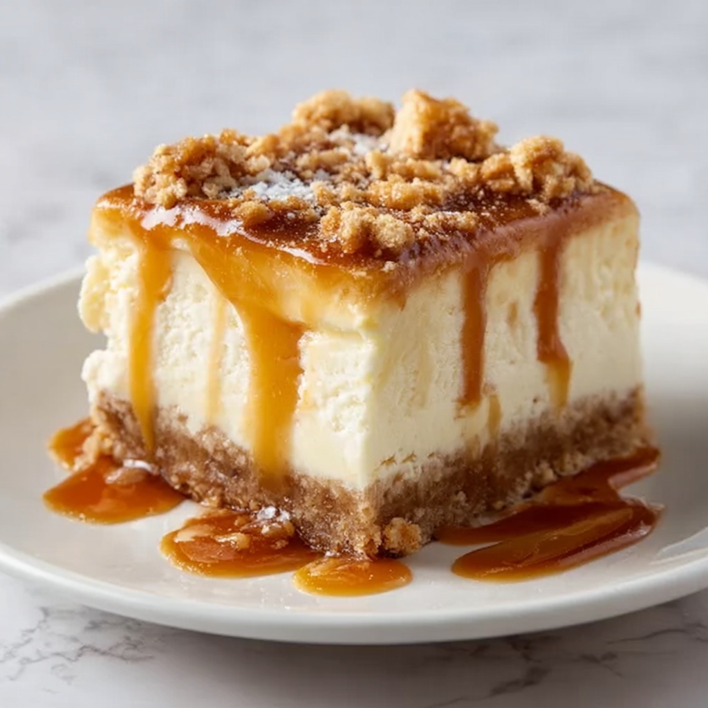 Caramel Apple Cheesecake Bars Recipe - Recipe Image
