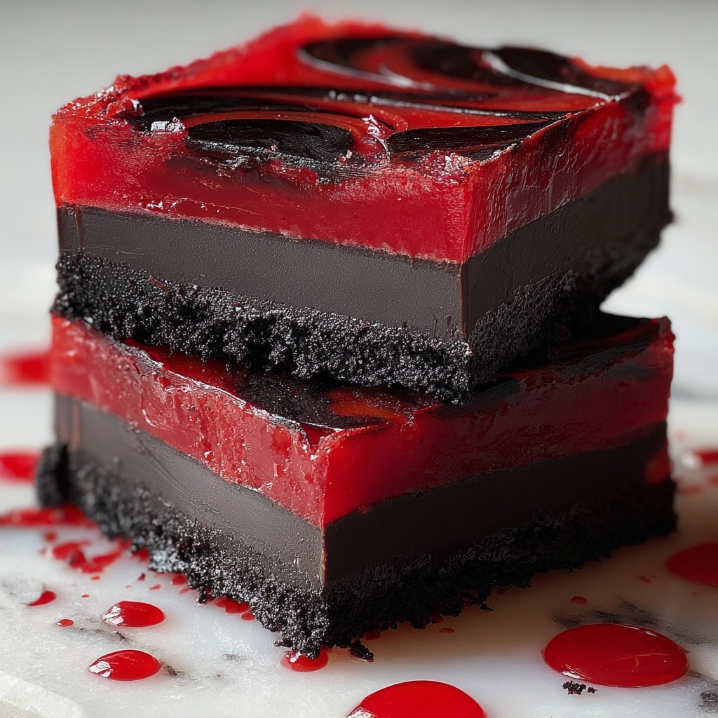 Vampire Fudge: A Spooky Chocolate and Peanut Butter Treat Recipe - Recipe Image
