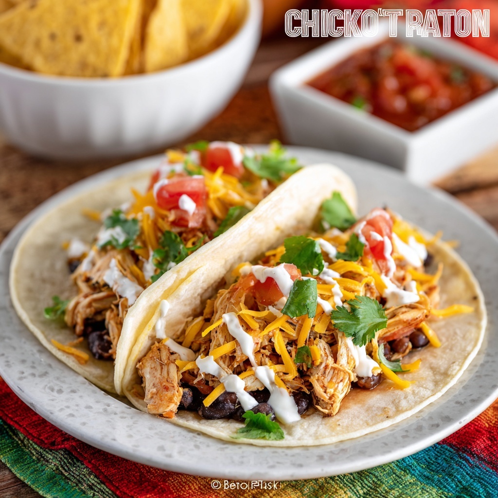 Crockpot Chicken Tacos Recipe - Recipe Image