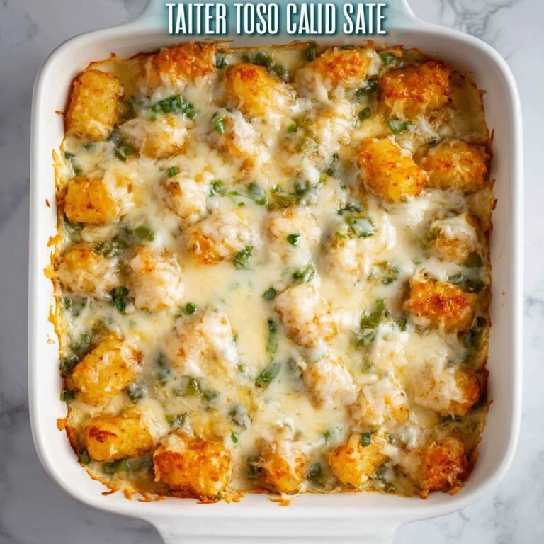 Salsa Verde Chicken Tater Tot Casserole Recipe