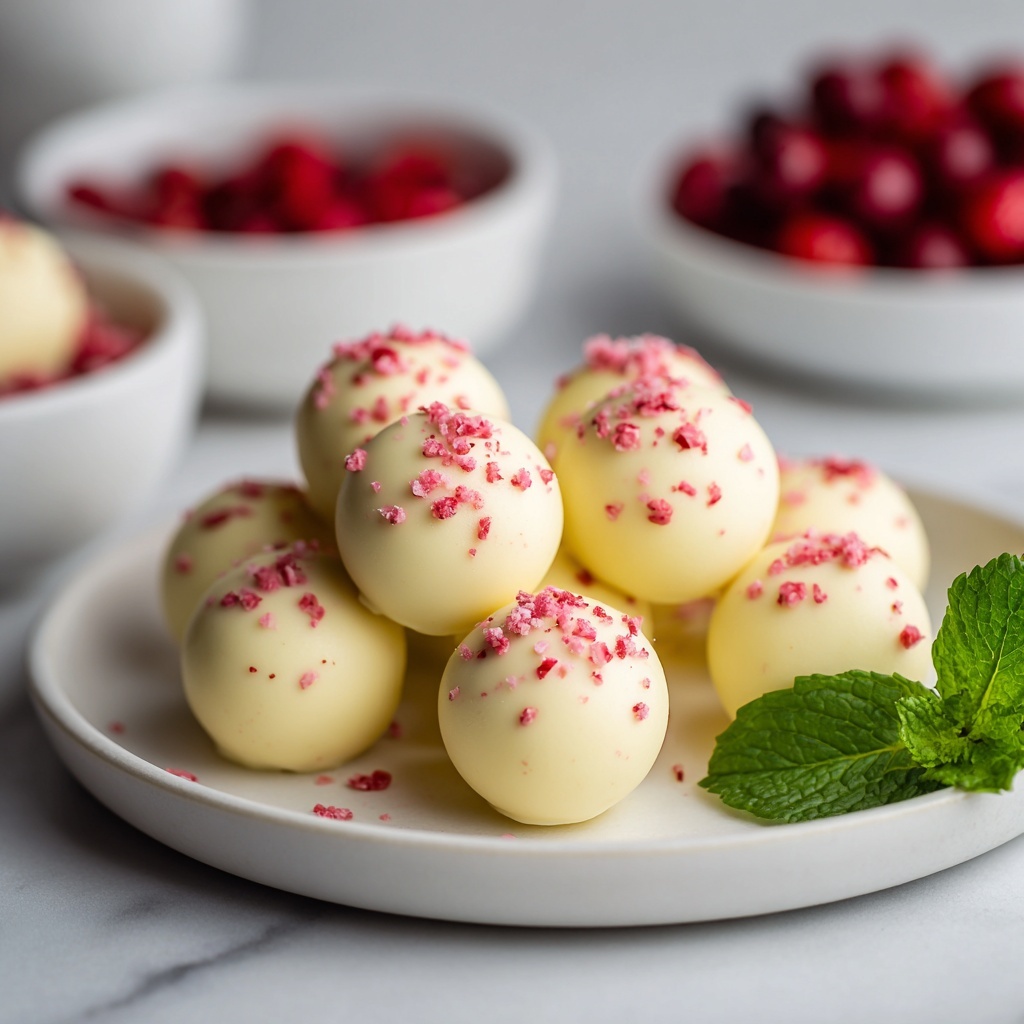 White Chocolate Raspberry Truffles Recipe - Recipe Image
