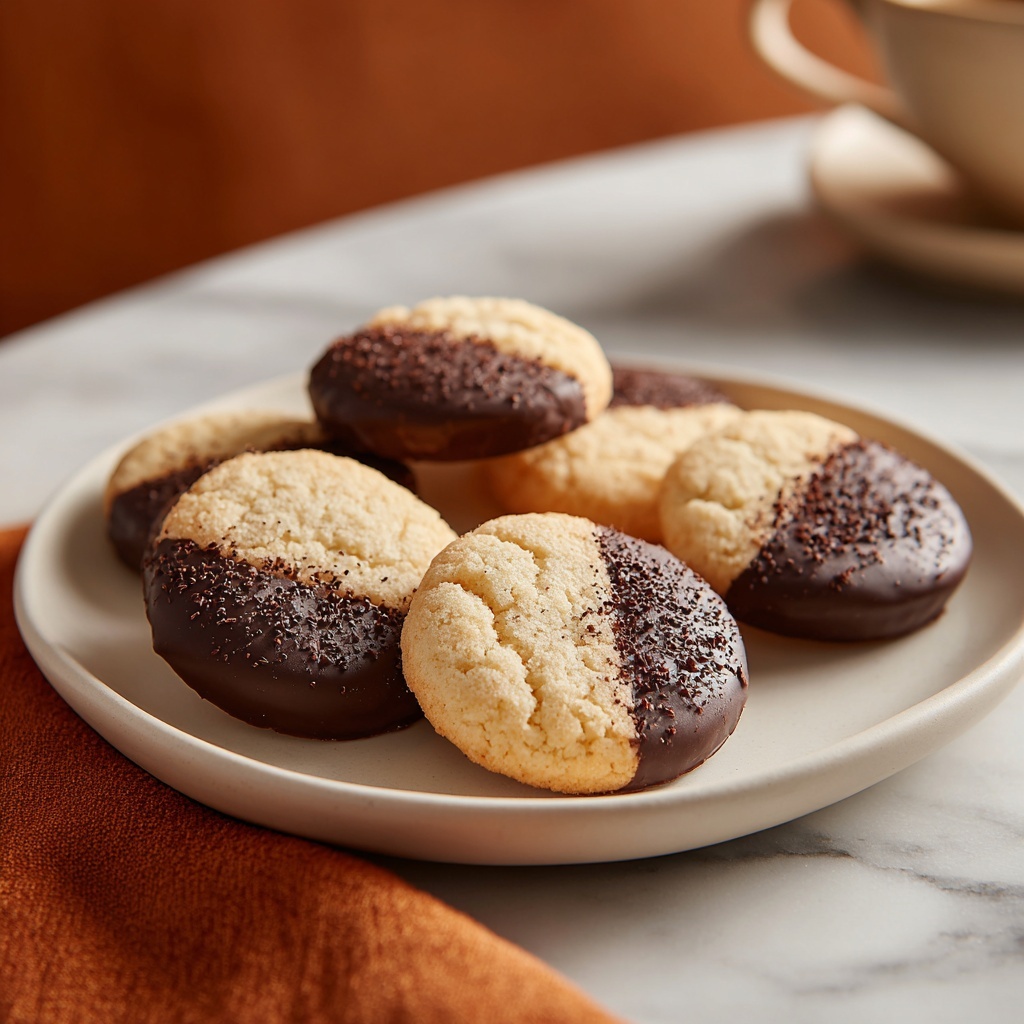 Chocolate Orange Shortbread Cookies Recipe - Recipe Image
