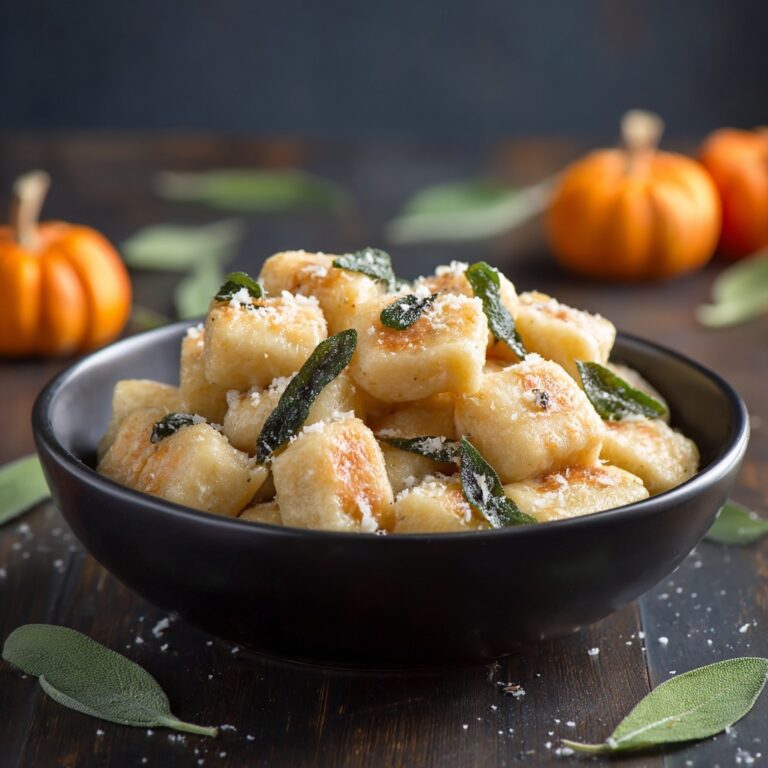 Pumpkin Sage Gnocchi with Browned Butter and Crispy Sage Recipe