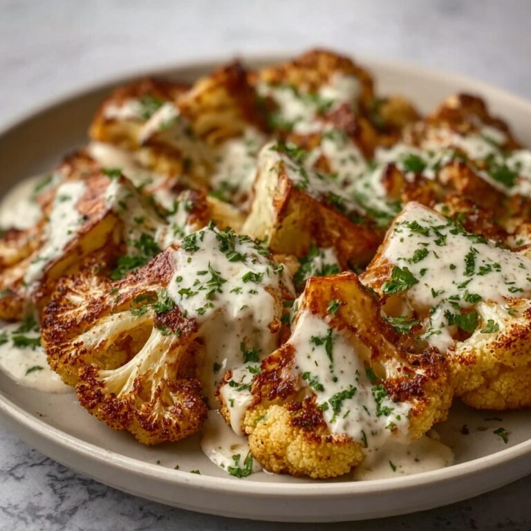 Roasted Cauliflower with Tahini Ranch Recipe