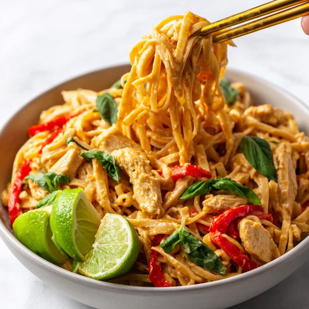 Spicy Peanut Noodles with Chicken and Vegetables Recipe - Recipe Image
