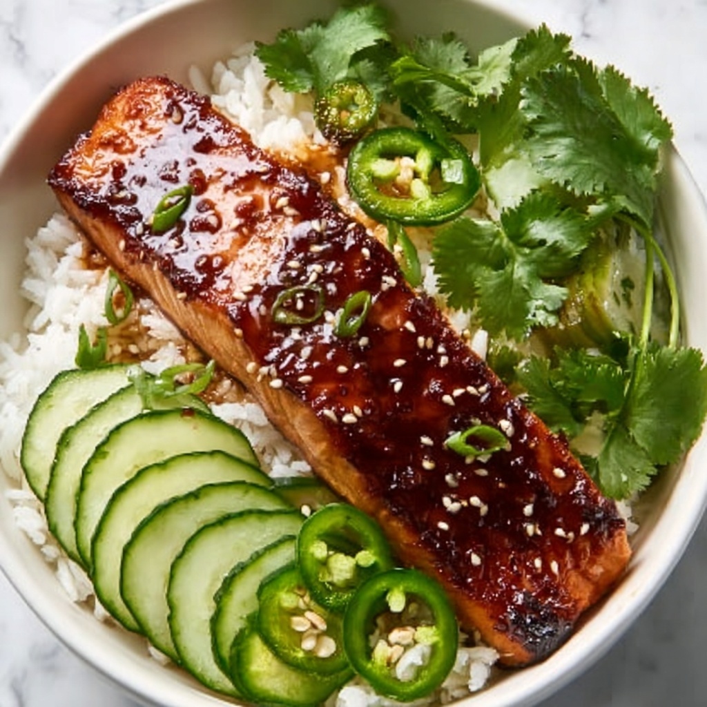 Crunchy Brown Rice Salmon Bowls with Herbed Tahini Dressing Recipe - Recipe Image