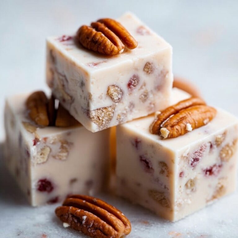 Strawberry Pecan White Chocolate Fudge Recipe