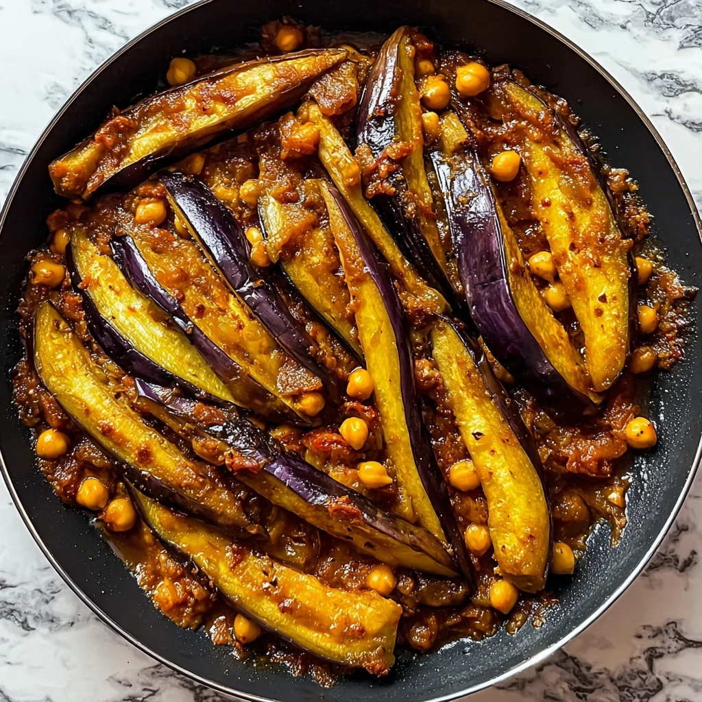 Calabrian Chili Butter Eggplant with Crispy Chickpeas Recipe - Recipe Image