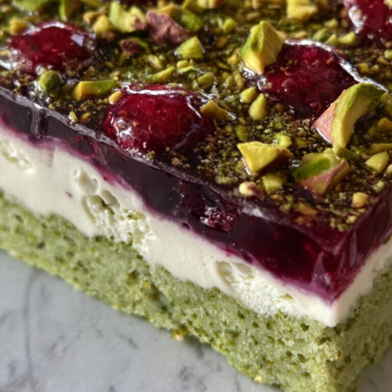Raspberry Delight Pistachio Cake Extravaganza Recipe