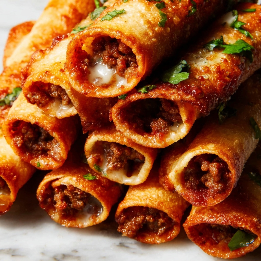 Crispy Jalapeño Popper Beef Taquitos Recipe - Recipe Image