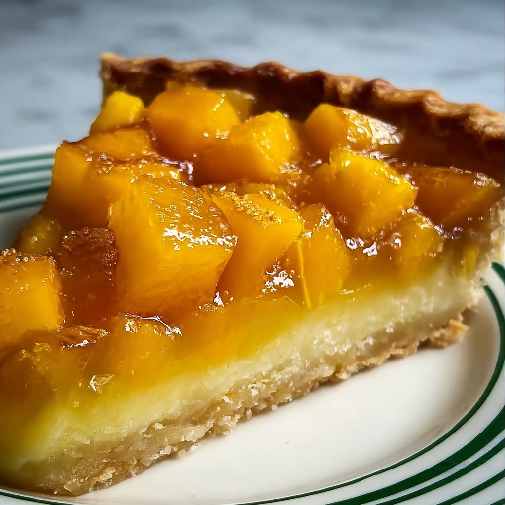 Irresistible Mango Pie : A Luscious Vegan Dessert Recipe - Recipe Image