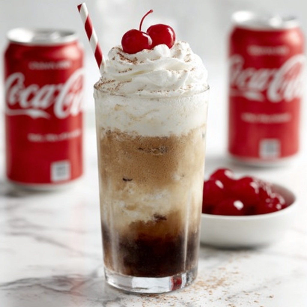 Fluffy Coke Root Beer Float Recipe - Recipe Image