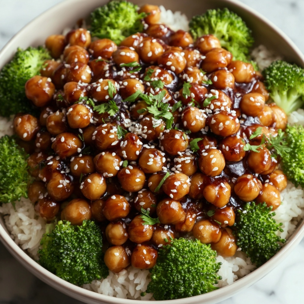 Sticky Sesame Chickpeas & Broccoli Recipe - Recipe Image