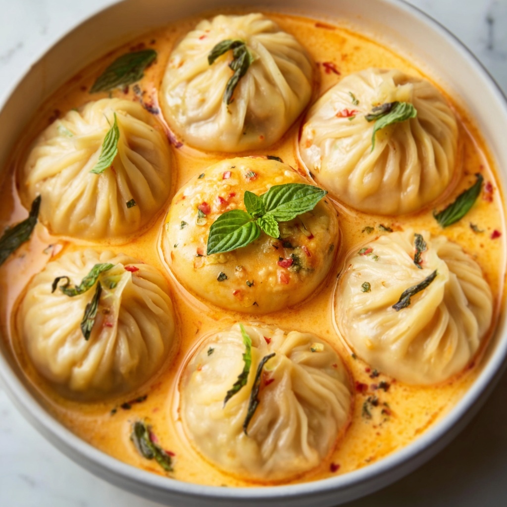 Soup Dumplings in Thai Red Curry Sauce Recipe - Recipe Image