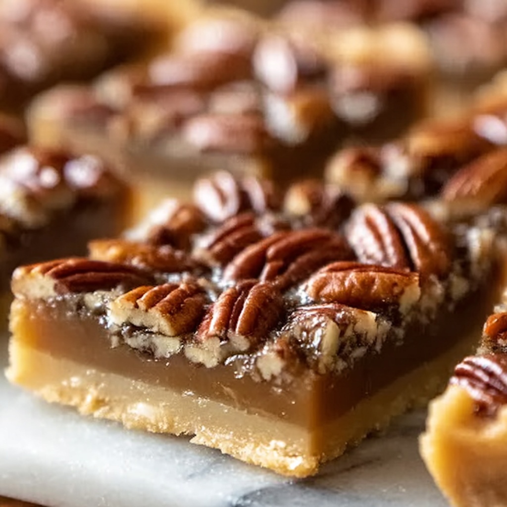 Lazy Girl Pecan Pie Bars Recipe - Recipe Image