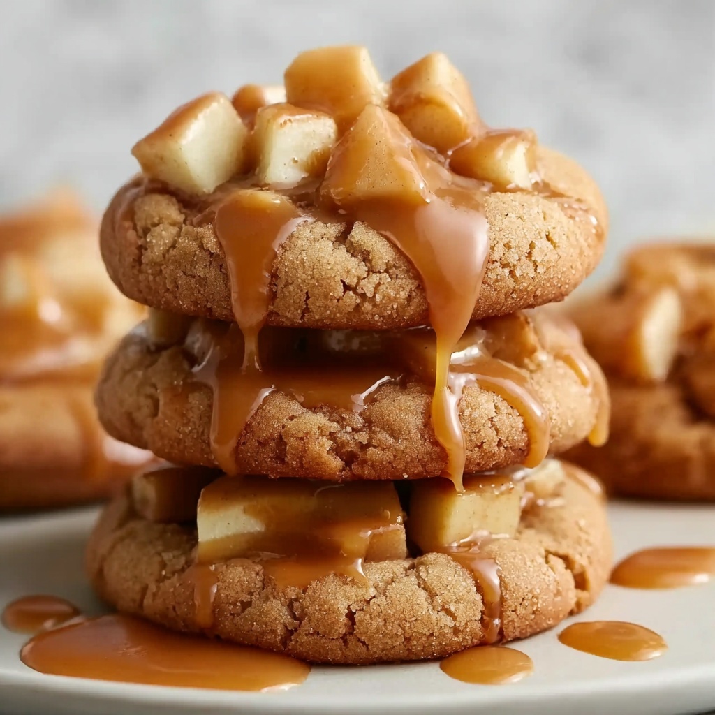 Caramel-Drizzled Apple Cinnamon Cookies Recipe - Recipe Image
