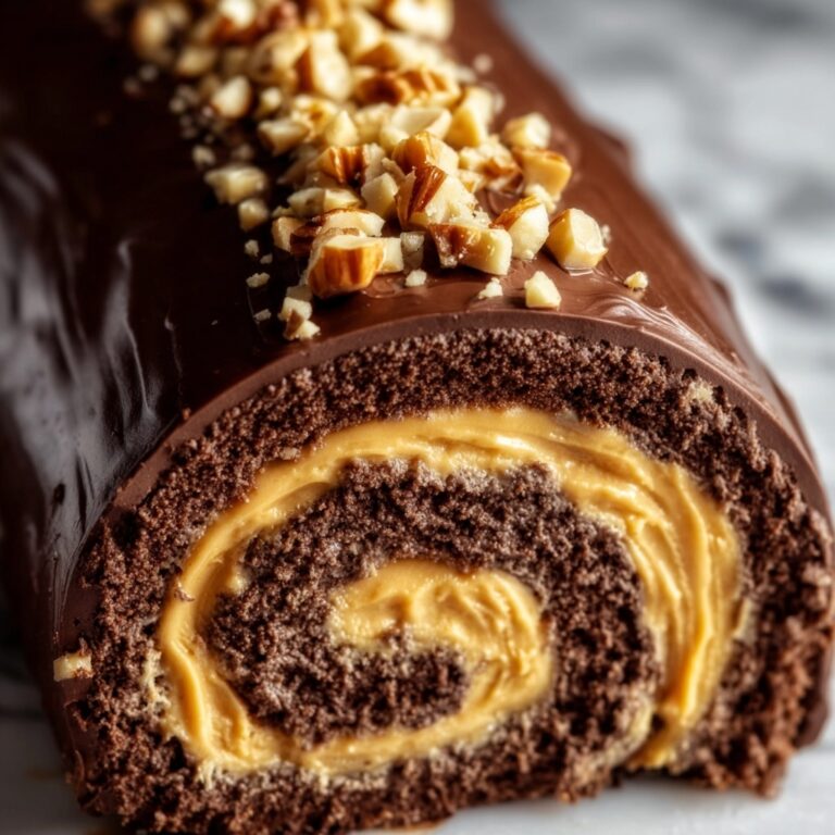 Chocolate Peanut Butter Cake Roulade Recipe