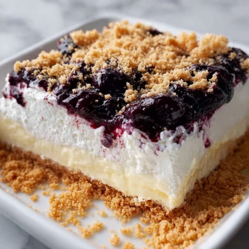 No Bake Lemon Blueberry Dessert Recipe - Recipe Image