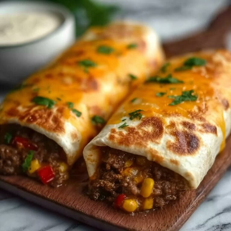 Beef and Cheese Chimichangas Recipe