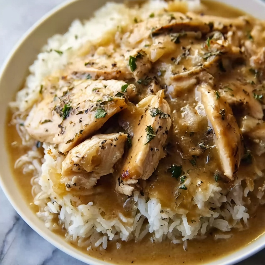 Smothered Chicken and Rice Recipe - Recipe Image
