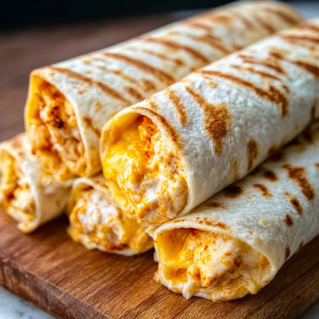 Crispy Air Fryer Hot Chicken Wraps Recipe - Recipe Image