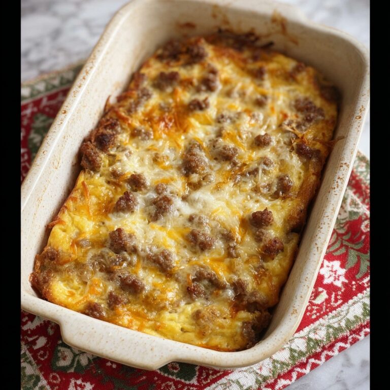 Sausage Hash Brown Breakfast Casserole Recipe
