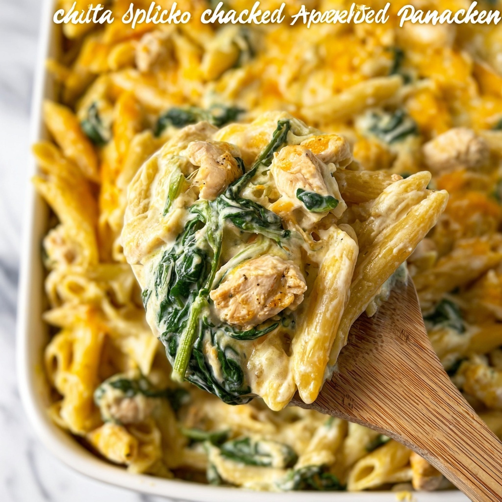 Three Cheese Chicken Spinach & Artichoke Alfredo Pasta Bake Recipe - Recipe Image