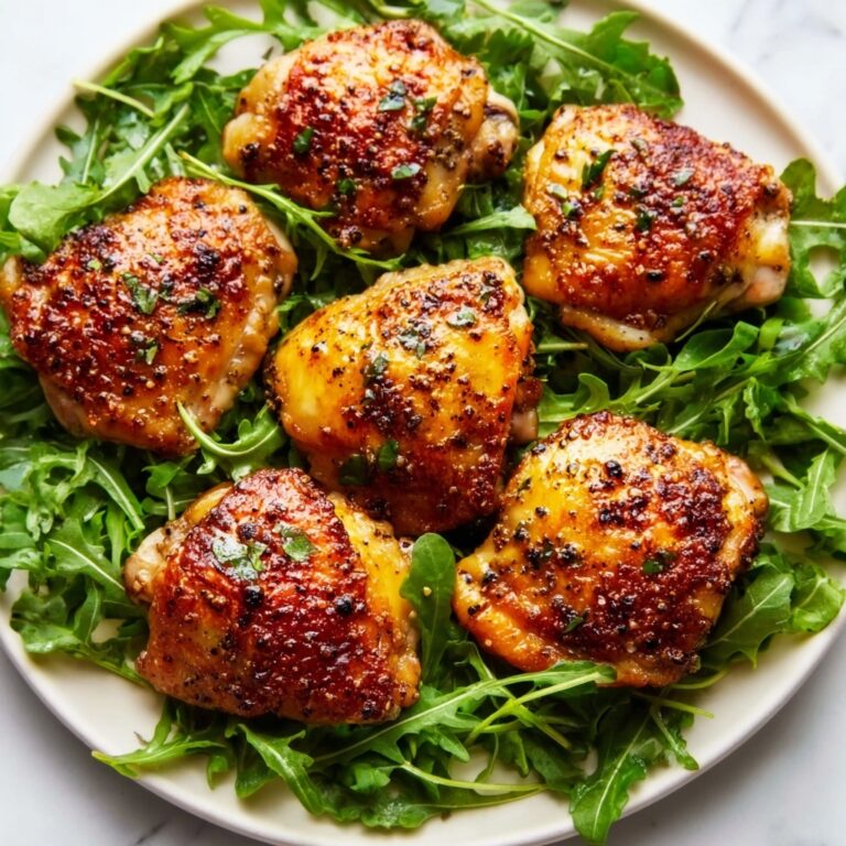 Oven Baked Chicken Thighs with Honey Mustard Sauce Recipe