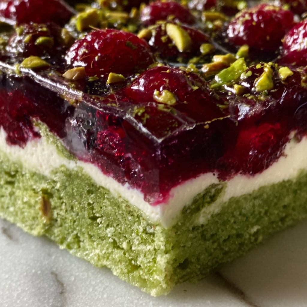 Raspberry Delight Pistachio Cake Extravaganza Recipe - Recipe Image