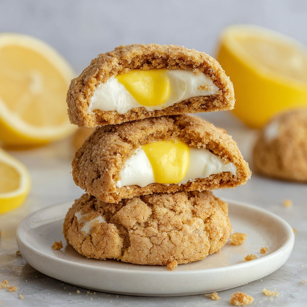 Zesty Lemon Cheesecake Cookies Recipe - Recipe Image