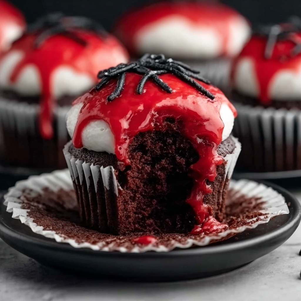 Vampire Bite Halloween Cupcakes Recipe - Recipe Image