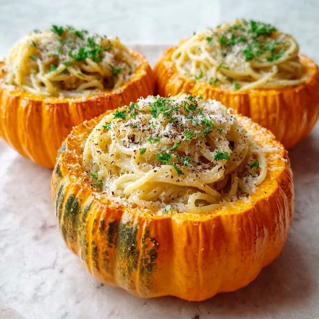 Pumpkin Alfredo Pasta Cauldrons Recipe - Recipe Image