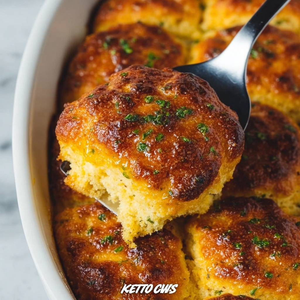 Cheesy Keto Biscuits Recipe - Recipe Image