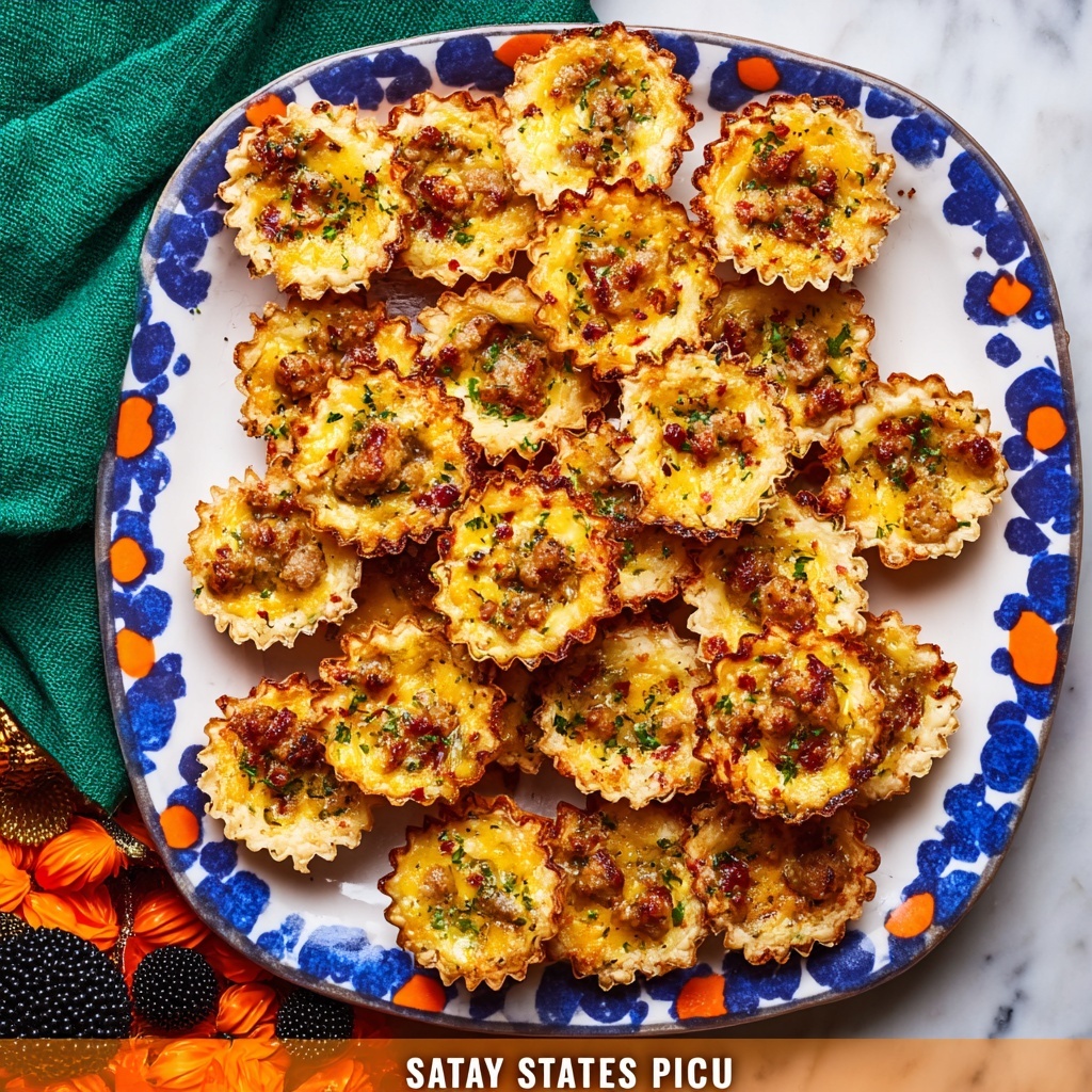 Spicy Sausage & Cheese Tarts Recipe - Recipe Image