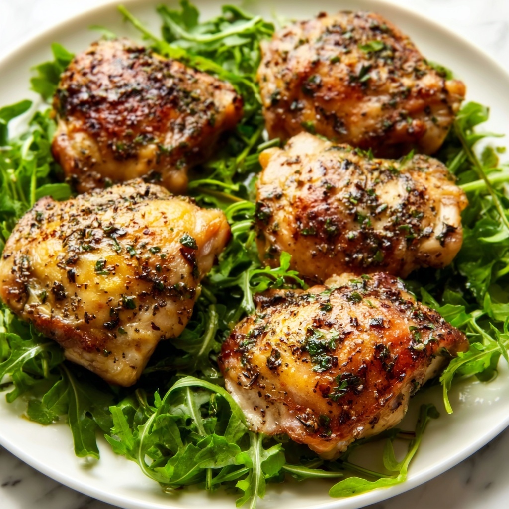 Oven Baked Chicken Thighs with Honey Mustard Sauce Recipe - Recipe Image