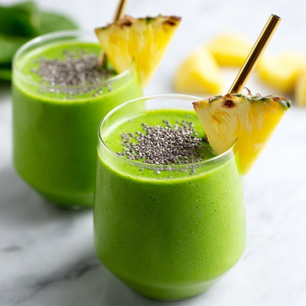 Tropical Green Detox Smoothie Recipe - Recipe Image