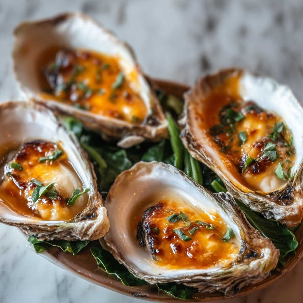Baked Oysters with Garlic Parmesan Breadcrumbs Recipe - Recipe Image