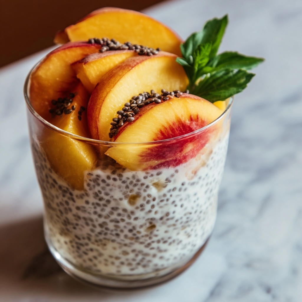 Great Peach Chia Pudding Recipe - Recipe Image